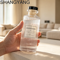 SY Nouvelle Bouteille en Verre Transparent Blanc de Luxe 150ml 5oz pour Bâtonnets Parfumés, Diffuseur d'Arômes d'Ambiance avec Coffret Cadeau