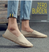 En stock, logo personnalisé, espadrilles unisexes de haute qualité en toile de chanvre, décontractées, plates, confortables, respirantes, bon marché pour l'été