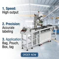 Machine d'étiquetage automatique de sachets en aluminium SKILT avec dispositif d'alimentation et de collecte