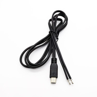 Cable USB 2.0 Mini de 1.5M Personalizado, Negro, Conector Tipo B de 5 Pines para Cámara, Mini B Macho a Extremo Abierto