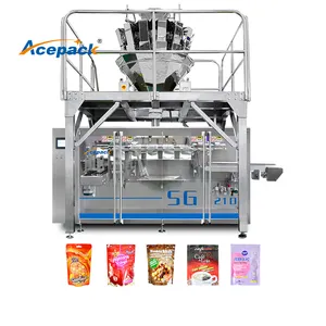 Bis zu 1 kg trockenfrucht-verpackungsmaschine vollautomatisch mit vorgefertigten beuteln reißverschluss