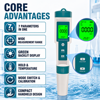 Analyseur de qualité de l'eau rapide sept en un pour détecteur de pH/TDS/TEMP/EC/Salinité/SG/ORP