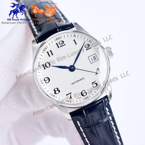 Reloj de Cuarzo de Lujo para Hombre Longnes, de Alta Calidad, con Caja de Acero Inoxidable 316L, Correa de Cuero Impermeable y Fondo Transparente - Product Image 1