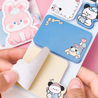 Kawaii Animal Notes autocollantes étudiant décoration autocollant mignon autocollant bloc-notes papeterie article fournitures scolaires