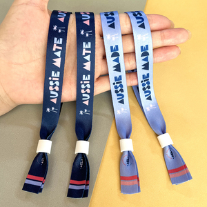 กำไลข้อมือคู่รักผ้าทอรีไซเคิลปรับได้พิมพ์โลโก้ตามสั่ง - Product Image 1