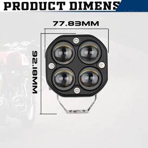 Barra de Luz LED Amarilla Blanca para Motocicleta, Foco LED de 12v, Luces Auxiliares para SUV y ATV - Product Image 5