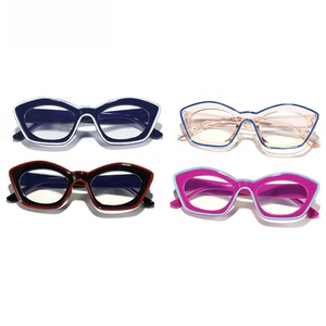 Lunettes plates œil-de-<span class=keywords><strong>chat</strong></span> unisexe 2025, nouvelle couleur contrastée, anti-lumière bleue, protection légère pour bureau, ordinateur, téléphone portable et PC - Product Image 6
