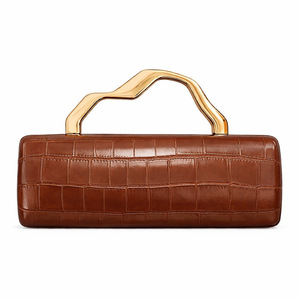 Wholesale Solid Pattern Clutch Bag with Gold Handle Chains Magnetic Closure Chain Strap Evening Party Fashion Evening <b>Purse</b> - Product Image 4
