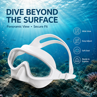Masque de natation à large champ de vision, lentille panoramique teintée, joint en silicone souple, étanche, sangle réglable pour l'entraînement en piscine et la plongée avec tuba