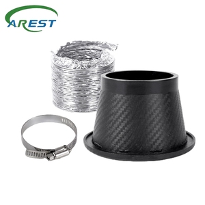 Vente en gros de prise d'air de texture en fibre de carbone, conduit d'<span class=keywords><strong>admission</strong></span> d'air circulaire, klaxon d'<span class=keywords><strong>admission</strong></span> d'air carré pour modification de <span class=keywords><strong>voiture</strong></span> - Product Image 1