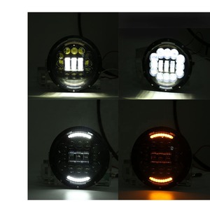 Qidewin 7-Inch <b>Led</b> <b>Headlights</b> With Angel Eyes For Jeep Wrangler Motorcycle Spotlights - Product Image 4