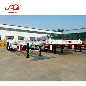 Semi-remorque à plateau squelette personnalisée à 2/3/4 essieux, 20 pieds, 40 pieds, 45 pieds, en acier, pour le <span class=keywords><strong>transport</strong></span> de conteneurs portuaires - Product Image 6