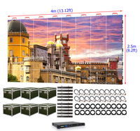 Pantalla LED para Eventos Promocionales al Aire Libre, Panel de Alquiler P3.91 de 4m X 2.5m (13 pies X 8 pies), Resistente al Agua IP67, Garantía de 3 Años