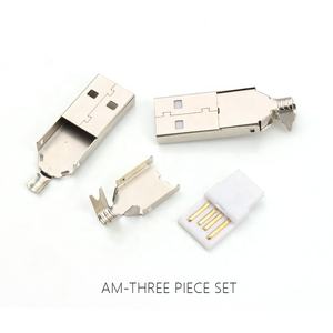 Boîtier de connecteur <span class=keywords><strong>USB</strong></span> en fer, type <span class=keywords><strong>A</strong></span> mâle, ensemble de trois pièces, connecteurs <span class=keywords><strong>USB</strong></span> <span class=keywords><strong>A</strong></span> mâle - Product Image 1