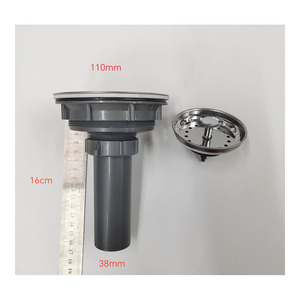 <span class=keywords><strong>Kit</strong></span> de Desagüe para <span class=keywords><strong>Fregadero</strong></span> de Acero Inoxidable de Diseño Moderno para el Mercado Americano, con Filtro y Cubo de Basura, 47 mm Lanbo H0021 110 mm Fácil Instalación - Product Image 6