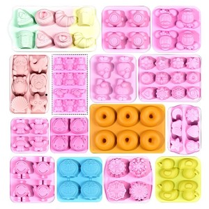 Colección de Moldes de Silicona Amasada Unisex Orange Radiance: Patita de Gato, Waffle, Resina Cristal, Pegamento AB, Manualidades DIY, Comida de Juguete, 14 Modelos - Product Image 3