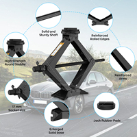 Nouveau design, cric à ciseaux portable en acier de 2,5 tonnes, kit de cric pour voiture, hauteur de levage de 130 à 390 mm, certifié CE ISO, garantie de 12 mois pour les voitures BMW
