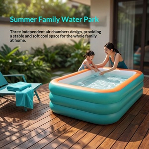 Piscina Gonfiabile Autogonfiabile in PVC per Esterni, Galleggiante per Nuoto, per Famiglie e Giochi d'Acqua in Giardino - Product Image 1