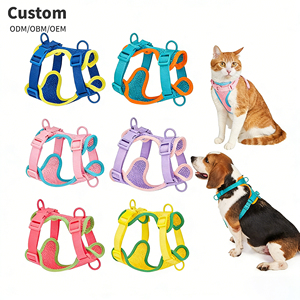 Arnés de Lujo para Perro a Prueba de Explosiones, Transpirable, de Malla Suave y Cómoda, Ajustable, de Cuero y Nylon, Correa Deportiva para Pecho de Mascota para Paseos al Aire Libre - Product Image 1