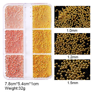 Juego de diamantes de imitación para uñas de estilo Punk, 6 cajas, nuevo producto, suministro, tipo 3D, Cuentas pequeñas de Metal, joyería de cuentas de acero para uñas - Product Image 3