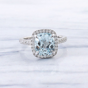 2023 bijoux femmes anneaux bleu <span class=keywords><strong>aigue</strong></span>-<span class=keywords><strong>marine</strong></span> coussin coupe broche réglage laboratoire pierres précieuses <span class=keywords><strong>prix</strong></span> 925 argent sterling plaqué or bagues - Product Image 4