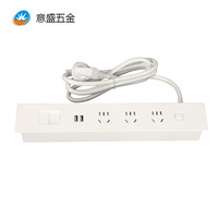 Yisheng Hardware Moderner Minimalistischer Einbau-Büroschreibtisch-Schrank Tischplattensteckdose Steckdosenleiste Verlängerungskabel USB-Kabel