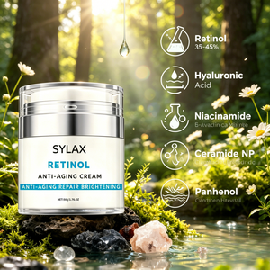 Crème au rétinol SYLAX, hydratant <span class=keywords><strong>anti</strong></span>-âge, soin de la peau du visage, <span class=keywords><strong>anti</strong></span>-rides, éclaircissant, crème <span class=keywords><strong>anti</strong></span>-âge pour le visage pour hommes - Product Image 4