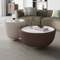 Table basse en dalle de pierre, style italien moderne, luxe léger, pour petit appartement, salon simple, maison, populaire sur internet, créative