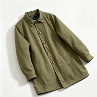 Manteau long en laine tissée sur mesure pour homme, veste d'hiver en coton lavé à col rabattu, doublée, style décontracté et professionnel