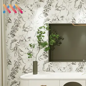 self adhesive waterproof moisture wallpaper 3d natural flower mural wallpapers for interior decoration renovation