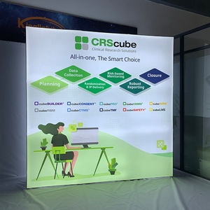 Economico Regolabile 8Ft x 8Ft Fiera Mostra Promozione Illuminato Curvo Sullo Sfondo della Bandiera Seg Pop Up Display - Product Image 6
