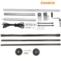 Système de bâche manuel à manivelle pour benne basculante de camion, kit de système de remorque, compatible avec les bâches en maille et en vinyle pour camion, certifié CE, direct usine