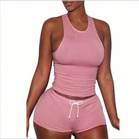 Ensemble de pyjama sexy pour femme, 2 pièces, bretelles spaghetti, shorts, pyjama pour femmes, ensemble de pyjama pour soirée pyjama