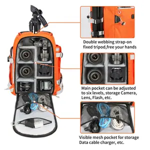 2024 뜨거운 판매 내구성 ODM 방수 폴리에스터 충격 방지 DSLR 여행 남녀 공용 사진 작가 남성 카메라 소프트 백 배낭