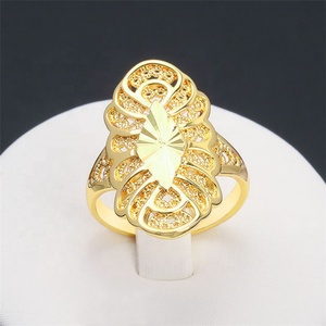 Bagues de mariage classiques JXX en laiton plaqué or 24 carats pour femmes, style Dubaï, en promotion - Product Image 4