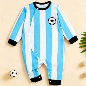 Oferta Especial: Ropa de Bebé para Gatear, Mameluco Enterizo con Broches Laterales, Mono Deportivo de Fútbol de Manga Larga para Bebé con Cierre de Botones a Presión - Product Image 2