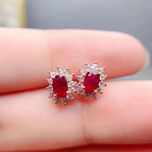 <span class=keywords><strong>Pendientes</strong></span> de Joyería para Mujer con Rubí Natural en Forma de Lágrima, Estilo Helix, Gran Venta - Product Image 5