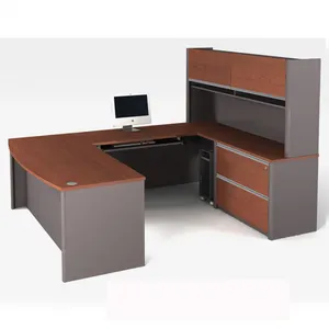 佛山供应商办公家具木质层压l形电脑工作台办公桌
