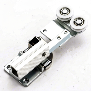 Herrajes desmontables para puertas plegables sin riel, polea deslizante con amortiguador único, riel desmontable para puerta, cierre suave, armario moderno de aluminio. - Product Image 1