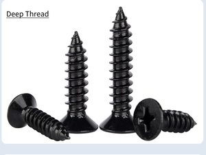 Factory Automatic Production Black Phillips Flat Head Self Tapping Screws High Quality Carbon Steel <b>Wood</b> Screws for Furniture - Product Image 2