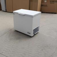 Congélateur coffre horizontal blanc 200L à ouverture par le haut, à température unique, à refroidissement direct, avec étagères réglables, écoénergétique, fabriqué en Chine