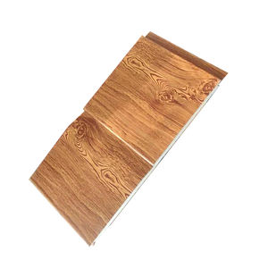 Revestimiento de Paredes Exteriores, Paneles de Metal de Aluminio para Fachadas, Paneles de Revestimiento de Espuma de Poliuretano con Relieve de Madera - Product Image 2