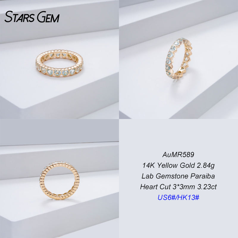 14K Yellow Gold+Paraiba