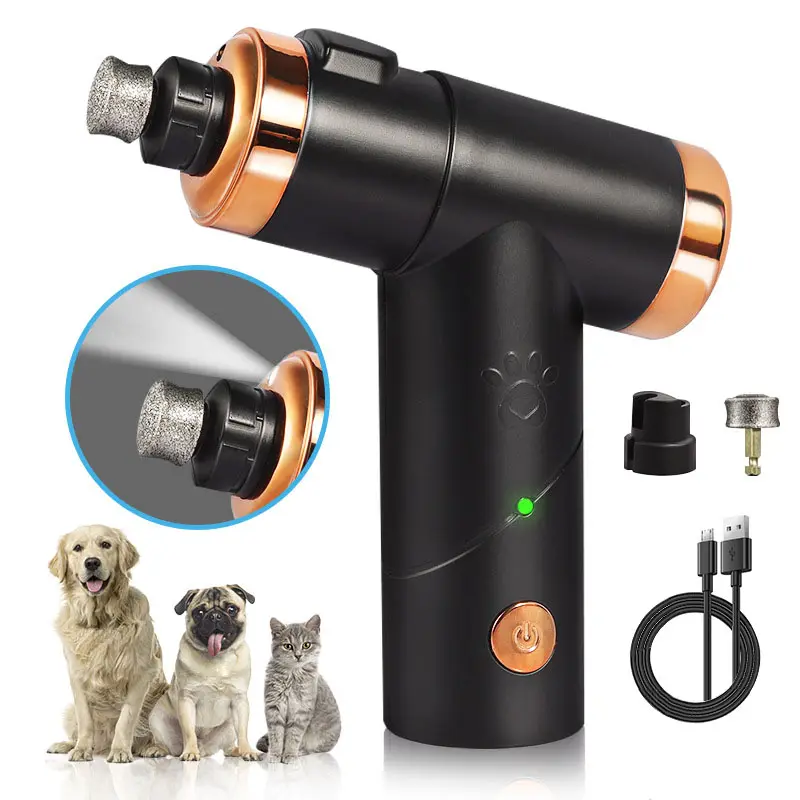 USB wiederaufladbares LED-Licht einfarbiger elektrischer Hundeglöfter Hundespalte Pflege Haustier Pfoten Pflege superleiser Hundeglöfter