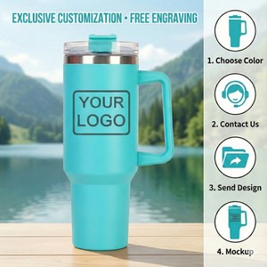 Gobelet de voyage en acier inoxydable 304 de 40 oz - Tasse isotherme réutilisable, anti-fuite, sans BPA, avec poignée pour voiture, bureau, salle de sport, extérieur - Product Image 5