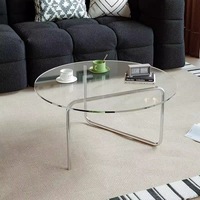 Table basse moderne nordique minimaliste en verre trempé petit appartement simple meubles de salon ménage japonais