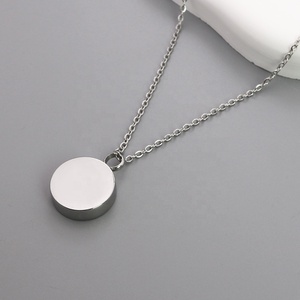 Collar con Colgante de Urna de <span class=keywords><strong>Acero</strong></span> <span class=keywords><strong>Inoxidable</strong></span> Personalizado, Joyería Impermeable para Cenizas Humanas o de Mascotas, Anillo Humano Abrible con Botella de Perfume - Product Image 2