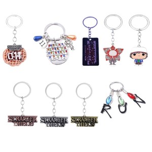 Nuevo Llavero Metálico de Stranger Things con Figura Chibi de <span class=keywords><strong>Eleven</strong></span> y <span class=keywords><strong>Dustin</strong></span>, Planta Carnívora, Regalo para Niñas y Niños - Product Image 5