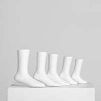 Mannequin de pied de femme classique en fibre de verre blanc pour l'affichage de chaussettes