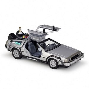 Modè<span class=keywords><strong>le</strong></span> de <span class=keywords><strong>voiture</strong></span> DeLorean en alliage moulé sous pression à l'échelle 1:24, inspiré de <span class=keywords><strong>la</strong></span> série À l'avenir, avec portes ouvrantes, contrô<span class=keywords><strong>le</strong></span> de <span class=keywords><strong>la</strong></span> force, dans un coffret cadeau coloré - Product Image 1